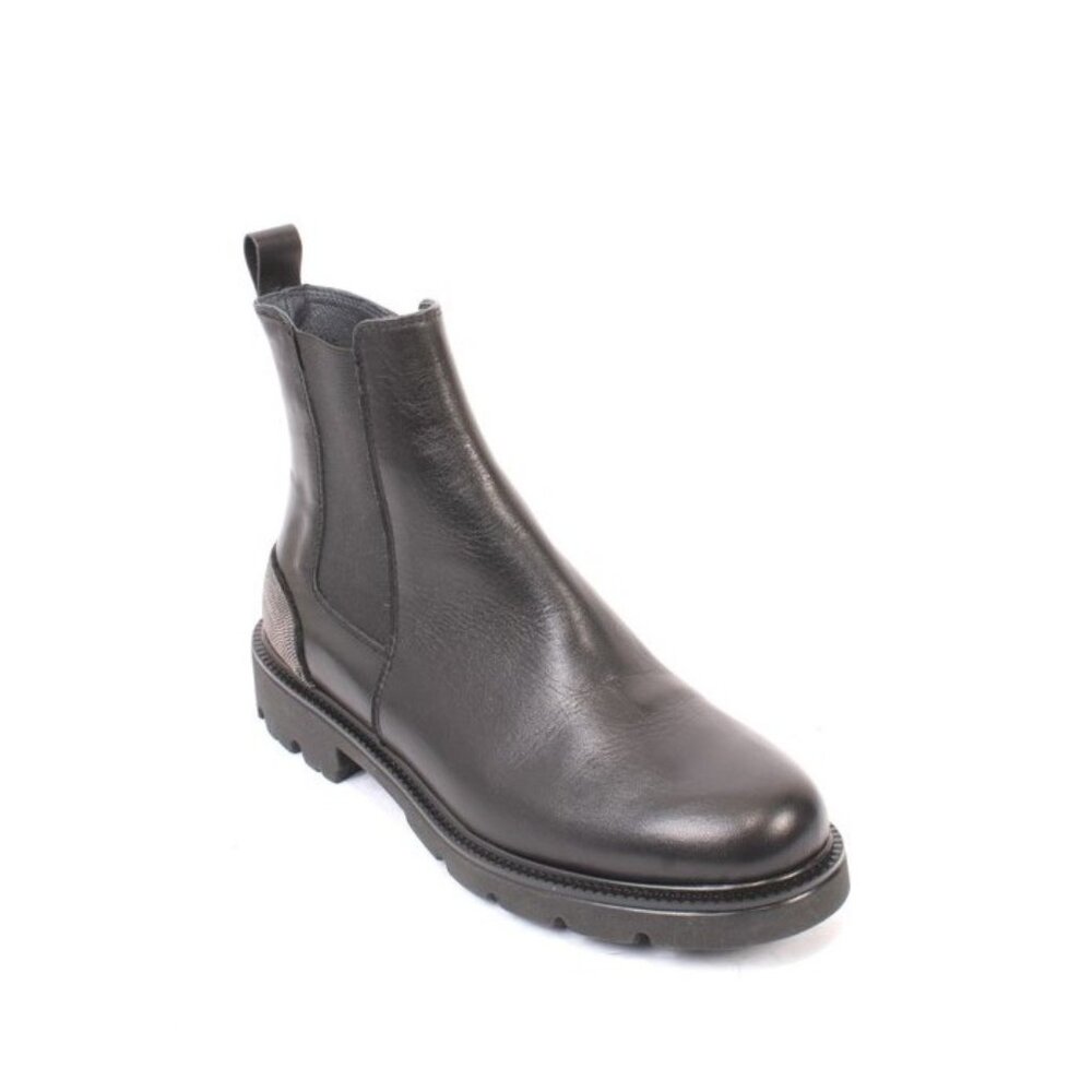 Vernissage 23201 Black Leather Zip-Up Ankle Boots
